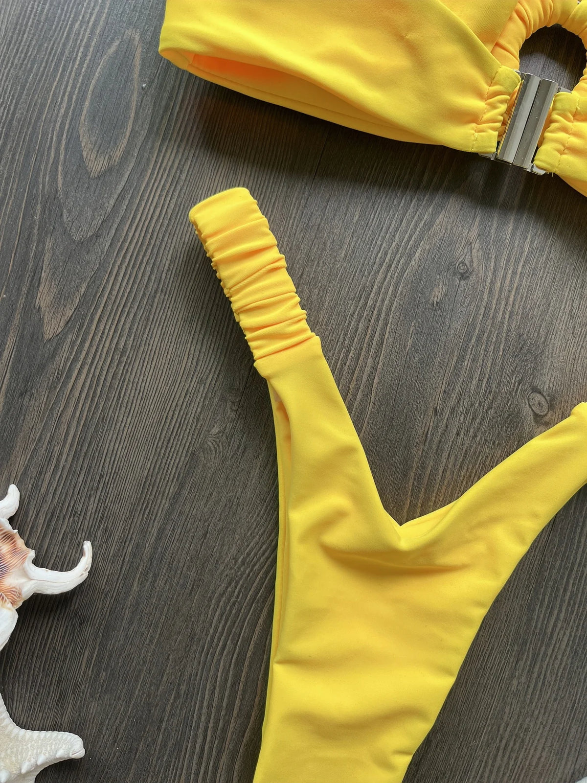 Micro Bikini Push Up Women Swimwear Brazilian Bikini Thong Swimming Beachwear Suit