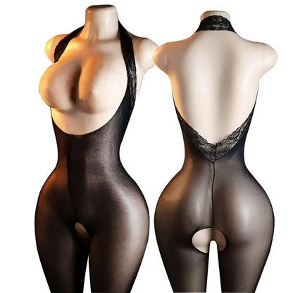 Sexy Open Bra Body Stockings Fishnet Underwear Transparent Bodysuit Catsuit Cosplay Lingerie