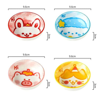 Small Animal Ceramic Butter Mustard Sushi Vinegar Soy Porcelain Dip Dishes Sauce Plates