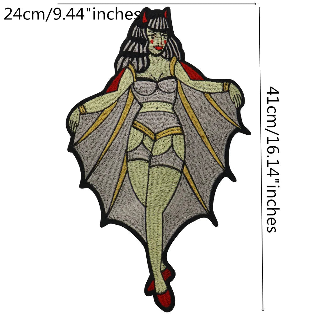 Embroidery Sexy Girls Patch Appliques Iron on Patches Badge Clothes Sewing