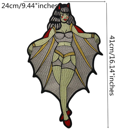 Embroidery Sexy Girls Patch Appliques Iron on Patches Badge Clothes Sewing