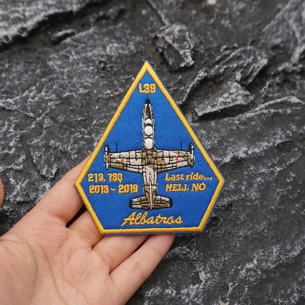 L39 213 ALLATIAS Aircraft Embroidered Patch  Iron-On Sewing Clothes Patches Applique