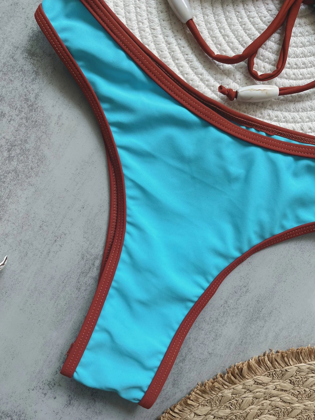 Two Pieces Women Tube Top Bow Split Bikini Swimsuit Swim Trunks Swimming Suit