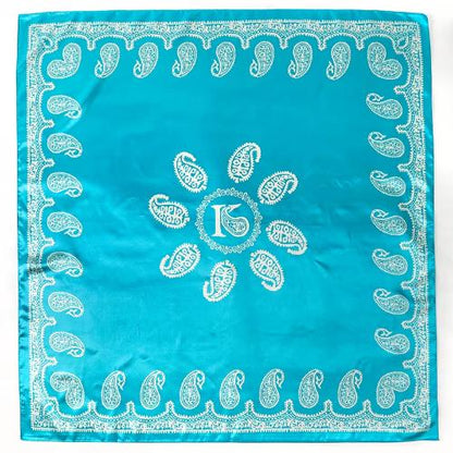 90cm Women Vintage Paisley Square Silk Shawls Printed Wraps Bandana Scarves
