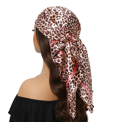 90cm Women Four Seasons Square Silk Satin Bandana Wrap Shawl Scarves Scarfs kfy1