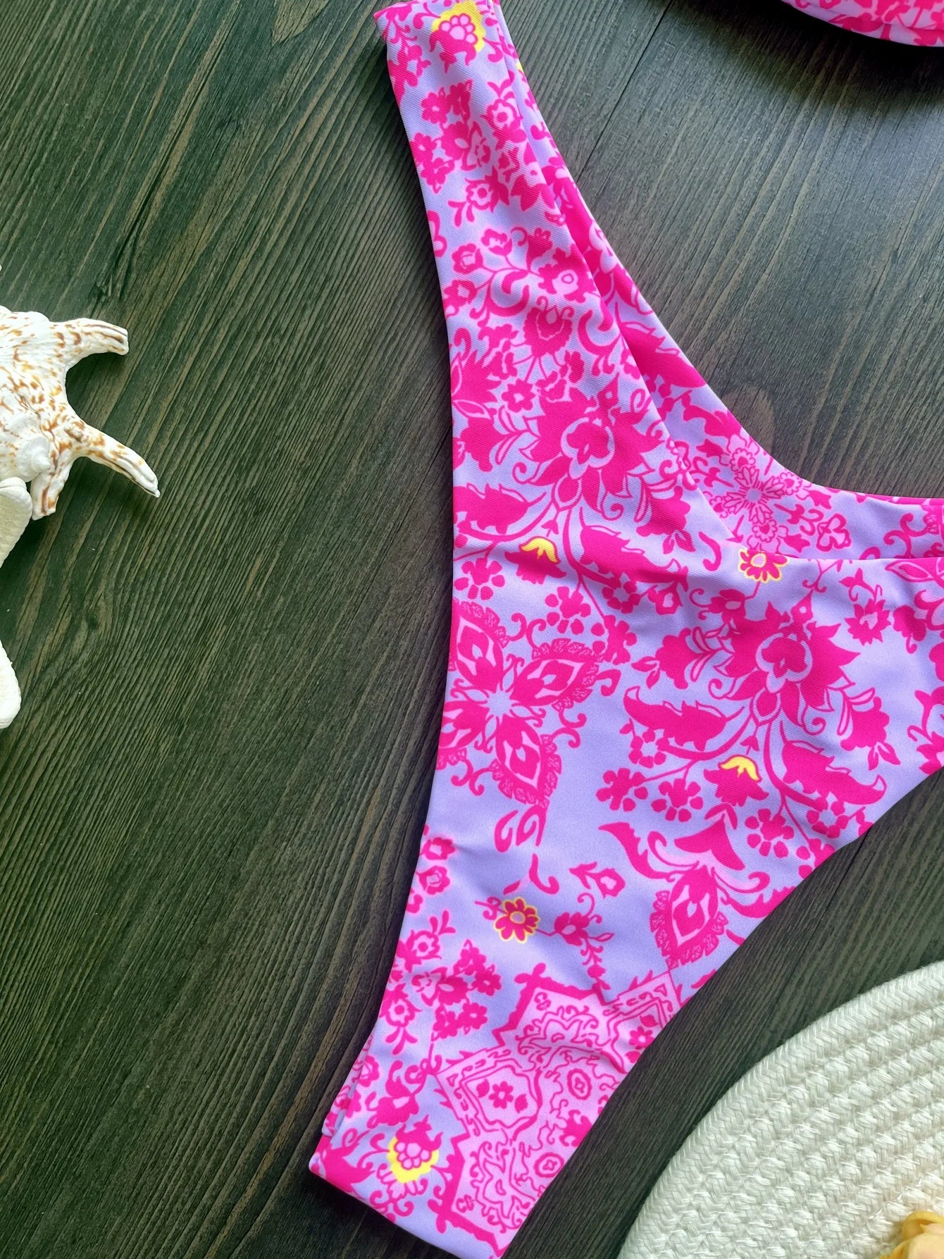 Sexy Colorful Floral Printed Bikini Swimsuit Two-pieces Bikini Bather Bathing Suit
