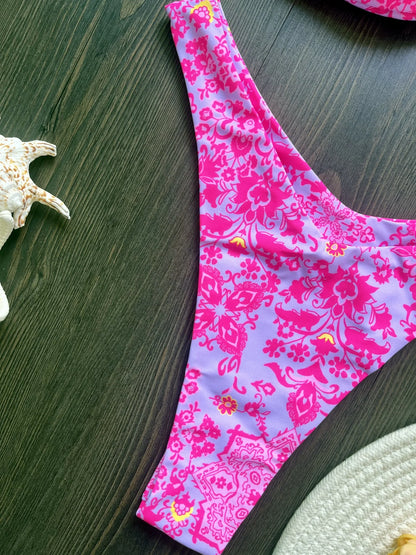 Sexy Colorful Floral Printed Bikini Swimsuit Two-pieces Bikini Bather Bathing Suit