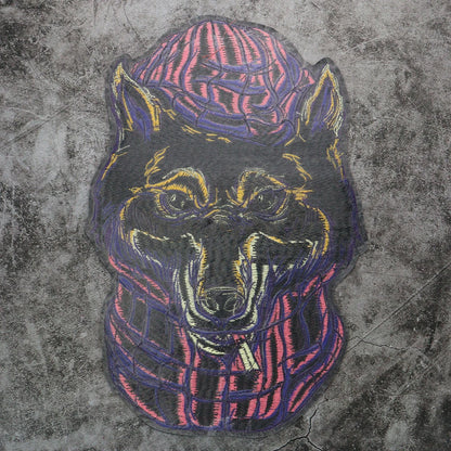 Big Fashion Dog Embroidered Patch Appliques Iron on Patches Badge Clothes Sewing