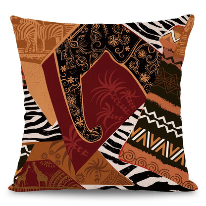 African Stylish Animal Print Throw Pillowcase Home Sofa Cushion Cover