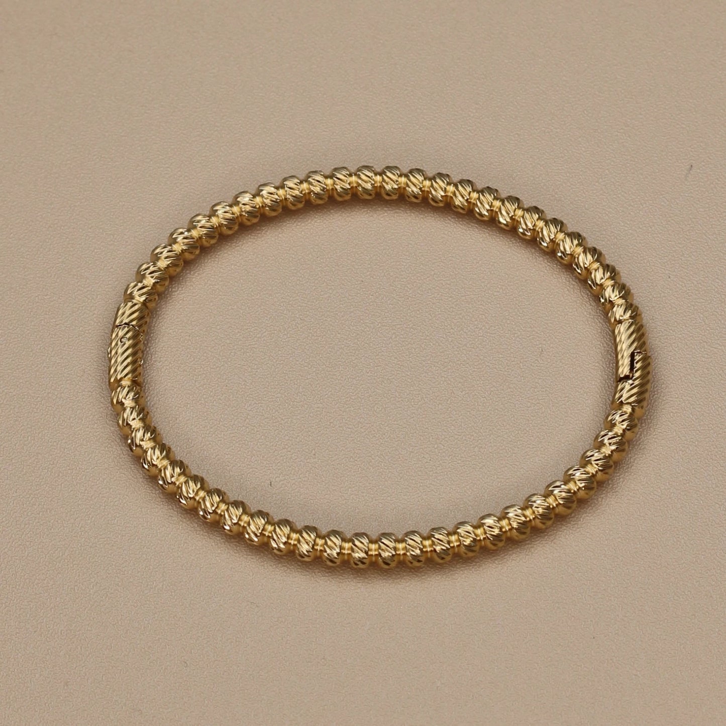 Luster Zircon Women's High Polished Stainless Steel Gold Color Bracelet Bangle Fashion Jewelry