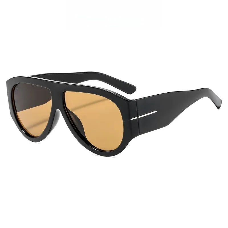 Y2K Women Men Vintage Fashion Designer Cat Eyes Oversized Sunglasses Glasses