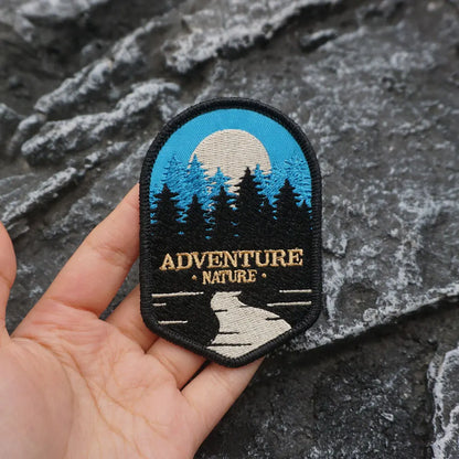 ADVENTURE NATURE Embroidered Patch Iron on / Sew Applique Patches