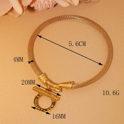 Stainless Steel 18K Gold Plated Bracelet Women's Fashion Jewelry Gift
