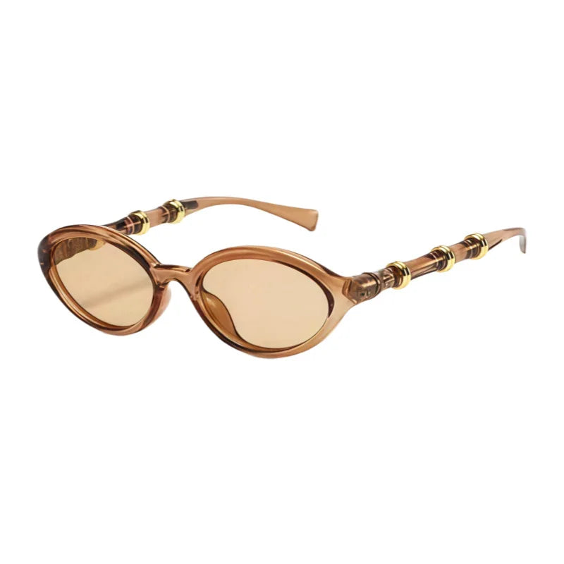 Women Men Rivets Shades Fashion Designer Retro Small Oval Sunglasses Eyewear Glasses UV400