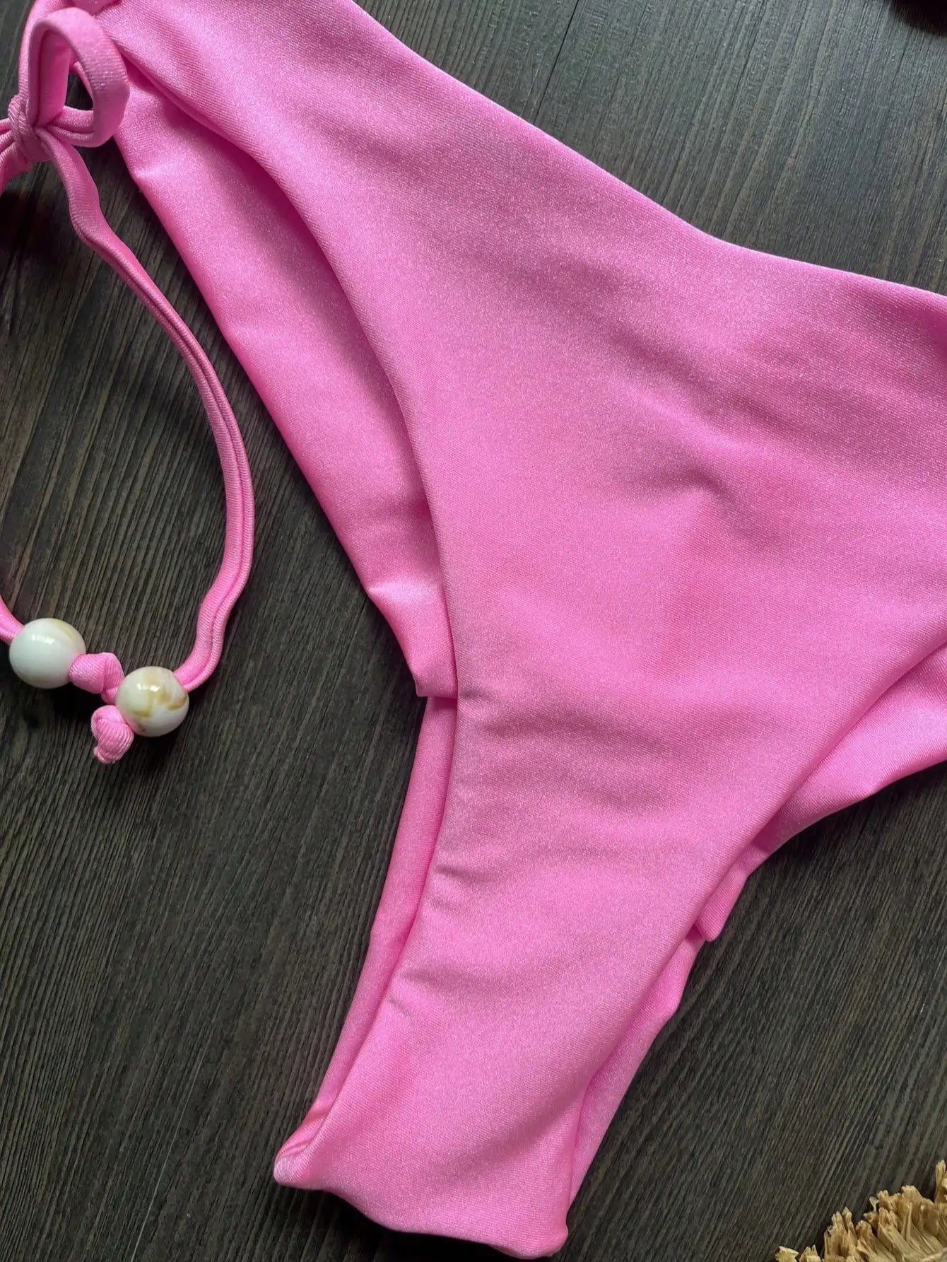Sexy Bikini Women Pink Halter Push Up Bra Thong Swimsuit Beach Bathing Swimwear Suit