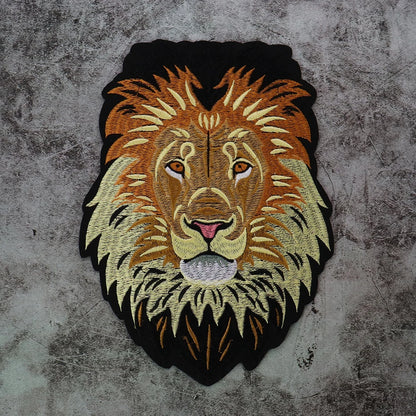 1Set Lion Dog Embroidery Patch Appliques Iron on Patches Badge Clothes Sewing