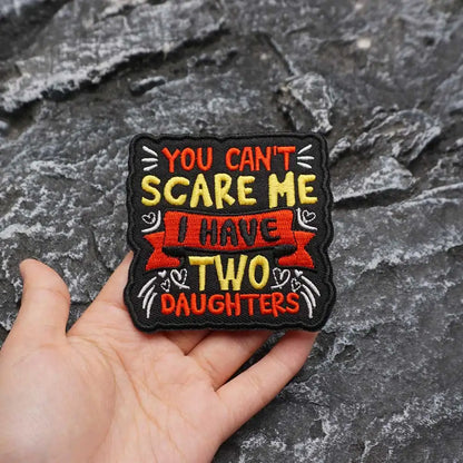 YOU CAN'T SCARE ME Embroidered Patch Iron on / Sew Applique Patches