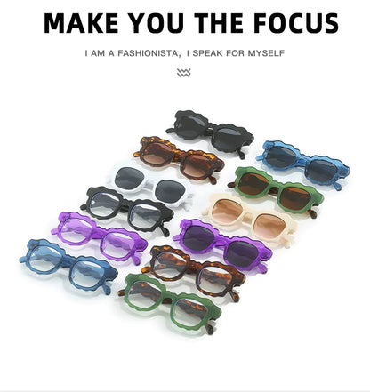 Men Women Retro Punk Shades UV400 Square Sunglasses Glasses