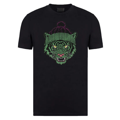 Green Dark Tiger Head Iron on Embroidery Patches for Clothes Applique Cool Badge DIY Craft