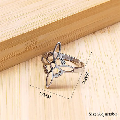 Men Women Silver Color Wicca Witchcraft Stainless Steel Witch Irish Knot Necklace
