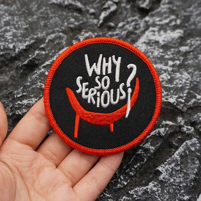 Why so Serious Tactic Embroidered Patch Iron-On Sewing Clothes Patches Applique