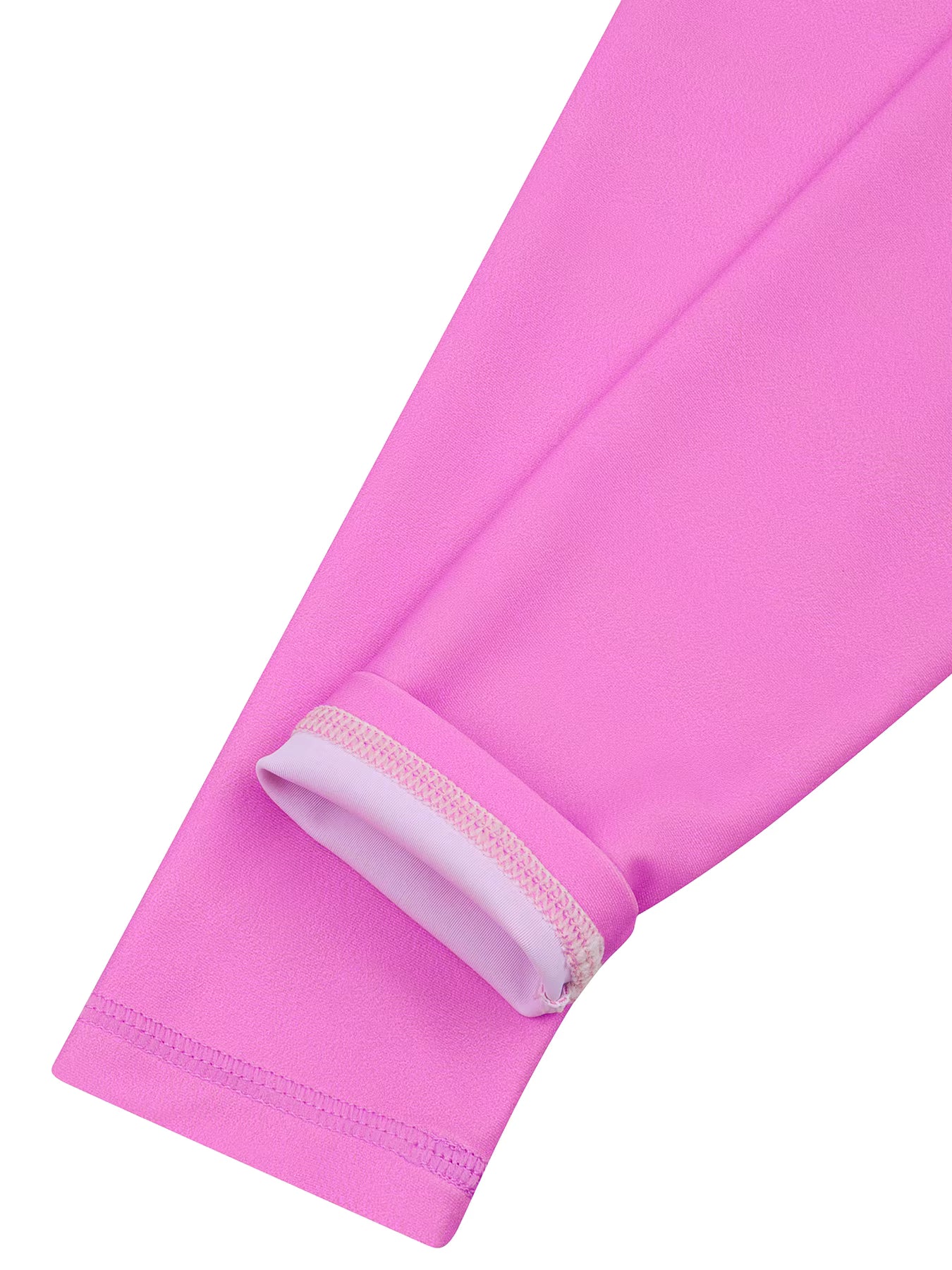 One-Piece Kids Girl Long-Sleeved Pink Plants Print Zipper Boyleg Shorts Swimming Swim Romper