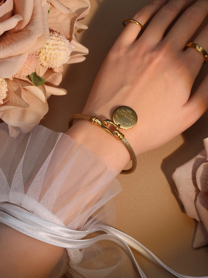 Stainless Steel 18K Gold Plated Bracelet Women's Fashion Jewelry Gift