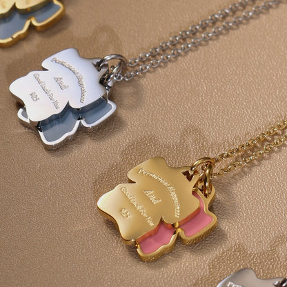 Elephant Stainless Steel Plated 18K Gold Women's Designer Pendant Necklace