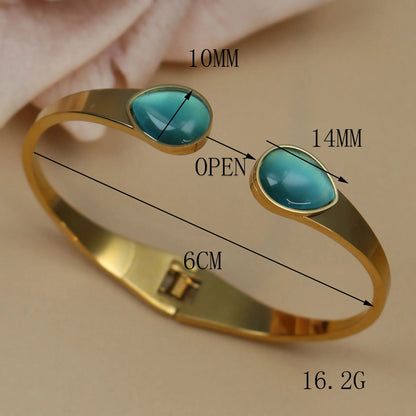 Fashion Opal Crystal Stainless Steel Women's Bracelet Bangles Gifts