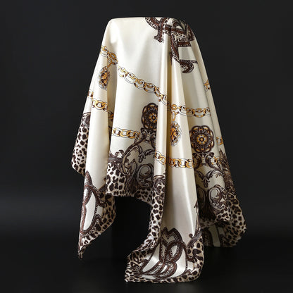 90cm Women Four Seasons Square Silk Satin Bandana Wrap Shawl Scarves Scarfs Sqk7