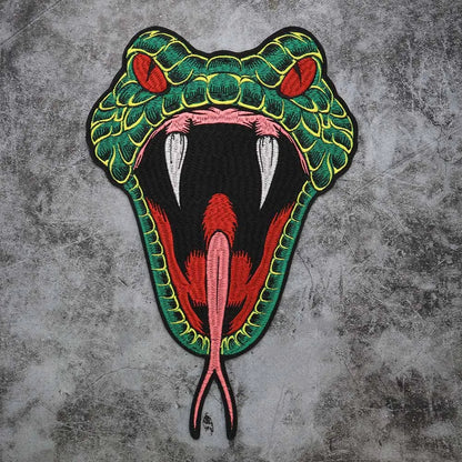 Animal Dragon Face Embroidery Patch Appliques Iron on Patches Badge Clothes Sewing