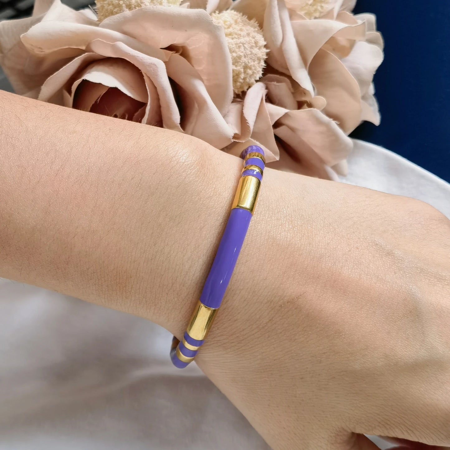 Waterproof High-end Enamel Open Retro Fashion Delicate Bangle Bracelet
