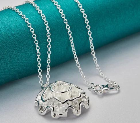 Women 925 Sterling Silver Rose Flower 18-30Inches Chain Wedding Engagement Party Charm Pendant Necklace