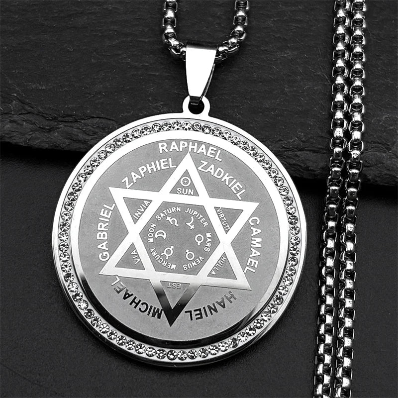 Women Men Stainless Steel Jesus Lord Prayer God Cross Bible Spanish Verse Necklace