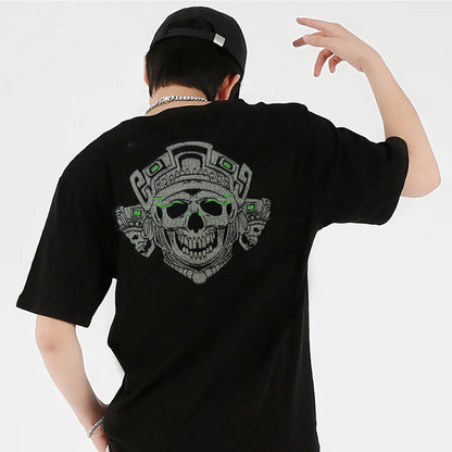 The scarf of the national flag Wearing Hat w/ Pentagram skull Embroidered Patch Appliques Iron on Patches Badge Clothes Sewing