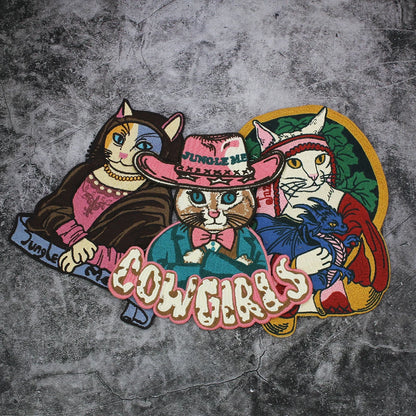 Embroidery Animal Hat Cat Sticker Patch Appliques Iron on Patches Badge Clothes Sewing