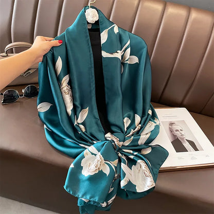 180X90cm Women Four Seasons Bandanna Designs Square Wrap Shawl Scarf Scarves kgL3