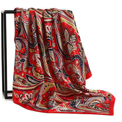 90*90cm Women Four Seasons Square Silk Satin Bandana Wrap Shawl Scarves Scarfs ggk7