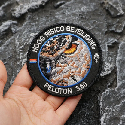 HOOG RISICO BEVEILIGING Embroidered Patch Iron-On Sewing Clothes Patches Applique