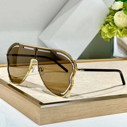 Women Fashion Oversized Big Frame Designer UV400 Sunglasses Glasses