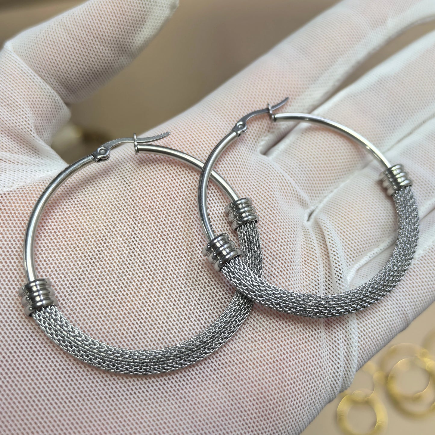 Exaggerated 18K Gold Plated Stainless Steel Women's Earrings Jewelry Gifts