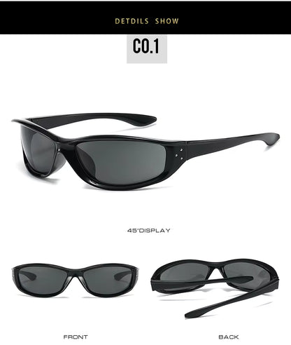 Men Women Classic Punk Wrap Around Vintage Fashion Sport UV400 Sunglasses Goggles