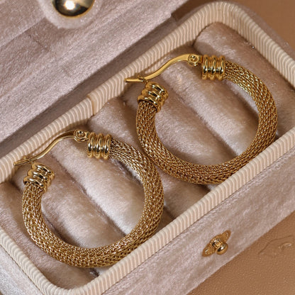 Fashionable 18K Gold-Plated Stainless Steel Women's Earrings Gifts