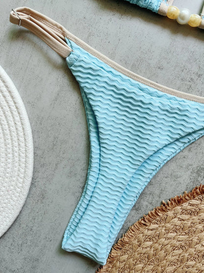 Women Sexy Triangle Swimsuit Solid Swimwear Padded Bathers Bathing Swimming String Bikini Suit