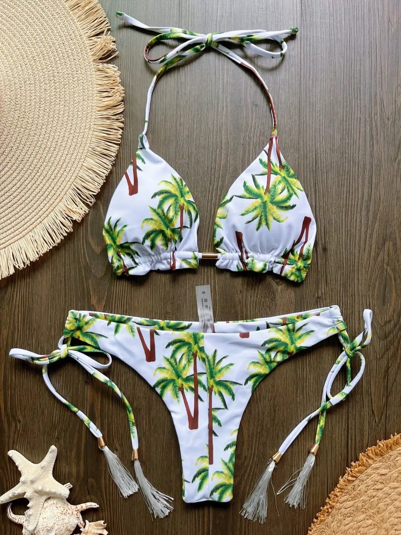 Women Print Cut Out Swimwear Low Waist Swimsuit Micro Bathing Triangle Beachwear Bikinis Set