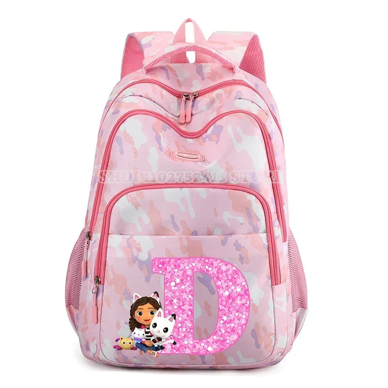 Gaby Dollhouse Kids Girls Backpack Cartoon Sweet Pink School Bag Birthday Gifts