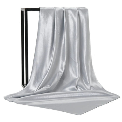 90*90cm Women Satin Silk Scarf Top Headwraps Bandana Wrap Shawl Scraves