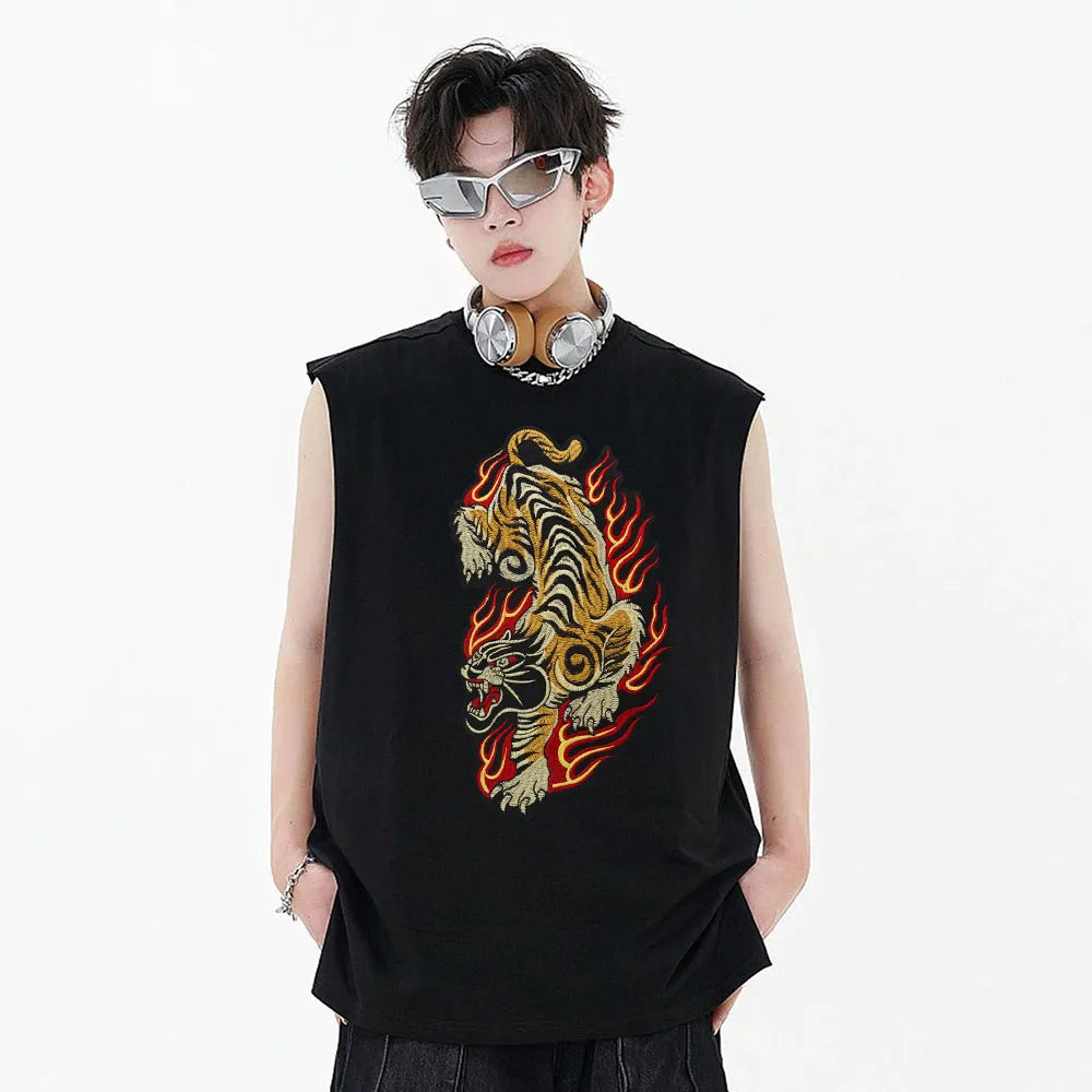 Golden Torch Leopard Embroidery Patch Appliques Iron on Patches Badge Clothes Sewing