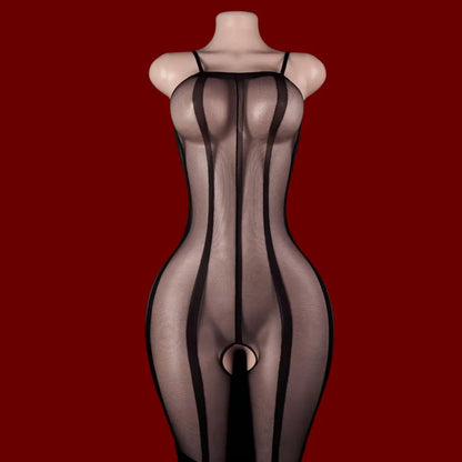 Sexy Open Crotch Bodystockings Fishnet Underwear Transparent Bodysuit Catsuit Cosplay Lingerie