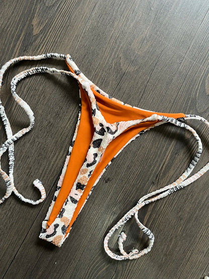 Sexy Leopard Thong Swimsuit Push Up Bikini 2-piece Swimwear Beachwear Bathing Suit